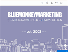 Tablet Screenshot of bluemonkeymarketing.com